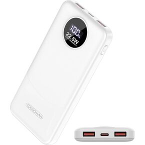 Dbasne Portable Charger, 10000mAh Power Bank, Battery Pack with 2-Port, High-Speed Charging, Purple