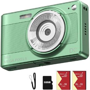 Digital Camera, FHD 1080P Digital Camera for Kids with 32GB SD Card Point and Shoot Camera 16X Zoom Anti Shake, Compact Small Camera for for Boys Girls Kids
