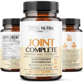 Glucosamine Chondroitin MSM Turmeric 2100mg – Joint Complete Capsules, Advanced Strength Joint Support Supplement for Adults Hands Back Knee Mobility – Bone & Joint Health Supplements for Men & Women