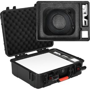 Hard Case for Starlink Mini Dish Kit - Waterproof & Shock Proof Carrying Travel Case Compatible with Starlink Mini, Pipe Adapter, Power Supply, Cables & More