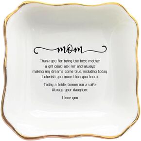 Ceramic Ring Dish, Today A Bride Always Your Daughter, Wedding Gifts for Mom, Wedding Favors for Mother of The Bride Gifts from Bride, Bridal Shower Gifts, Thank You Mom Gifts