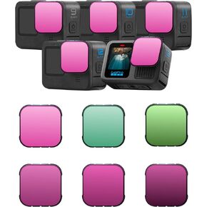 BLAUEOCHI ND Filter Set for GoPro Hero 12/11/10/9 Accessories 6-Pack-ND1000/ND64/ND32/ND16/ND8/CPL- Gopro Lens Kit- Neutral Density Polarizer Filter Kit, Gopro Waterproof Travel Case