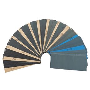102 PCS Sandpaper, Premium Wet Dry Waterproof Sand Paper, 60 to 3000 Assorted Grit Sanding Paper for Automotive Sanding, Furniture Finishing, Metal Sanding, Wood Turing Finishing and More