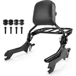 Eumti HoldFast Sissy Bar قائم لـ FLSB، FXLR، FXLRS، FXLRST مسند ظهر للركاب قابل للفصل مع رف أمتعة رياضي مع أجهزة إرساء تناسب Harley Sport Glide Low Rider 2018-Up