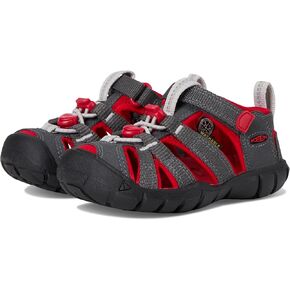 KEEN Seacamp 2 CNX Closed Toe Sandals, Dark Olive/Gold Flame, 8 US Unisex Little Kid