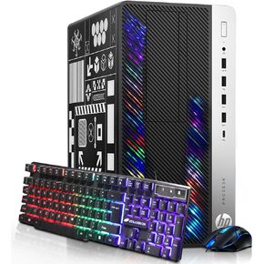 HP RGB Gaming Desktop Computer, Intel Quad Core I5-6500 up to 3.6GHz, GeForce GT 1030 2G GDDR5, 16GB DDR4, 512G SSD, RGB Keyboard & Mouse, 600M WiFi & Bluetooth 5.0, Win 10 Pro (Renewed)