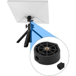 Starlink Mini Tripod Adapter - Aluminum Alloy Tripod Mount Adapter for Starlink Mini - 1/4"~20 and 3/8"~16 Threaded - Enables Tripod, Fixing Clamp or Other Bracket Fixing - Use with Pipe Adapter
