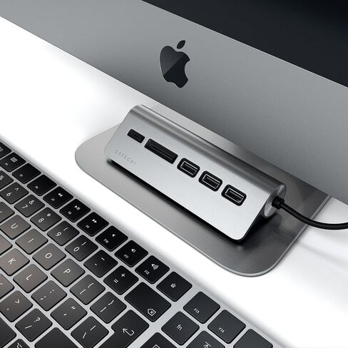 Satechi USB-C Hub, 3 USB-A 3.0 Ports with Micro/SD Card Reader, Space Gray in Saudi Arabia