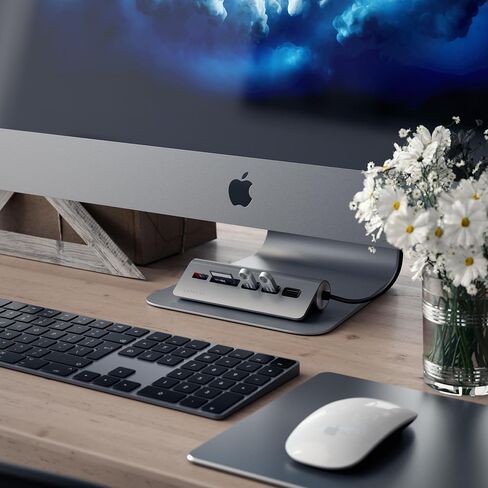 Satechi USB-C Hub, 3 USB-A 3.0 Ports with Micro/SD Card Reader, Space Gray in Saudi Arabia