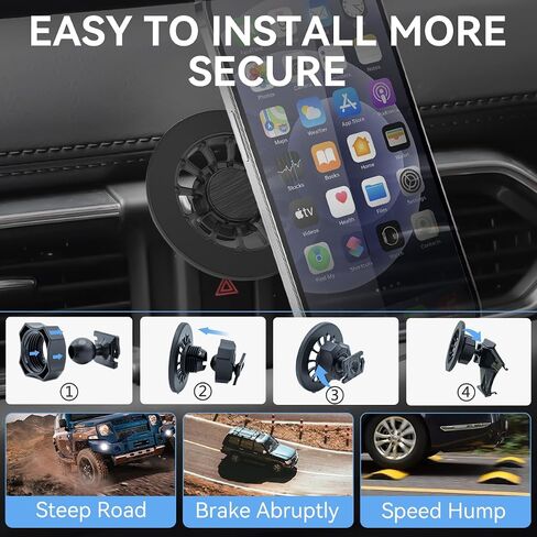 BEHAVE حامل شحن لاسلكي لسيارة Mazda CX-5، حامل هاتف مغناطيسي لسيارة CX-5 2017-2024، متوافق مع حافظة Magsafe iPhone 14/13 وجميع الهواتف in Kuwait