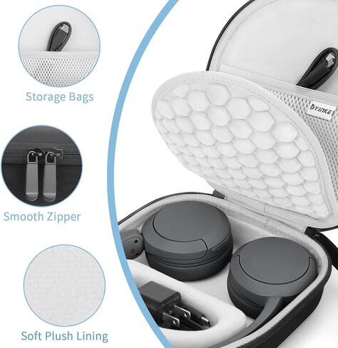 Hard Case for WH-CH510 /JBL Tune 510BT Headphone, Travel Protective Cover Storage Bag(White) in Kuwait