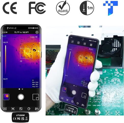 UNI-T UTi260B Thermal Camera Imager 49152Pixels 256x192 IR Resolution Handheld Infrared Camera Thermal Imaging IP65 2 Meter Drop Rechargeable in Saudi Arabia