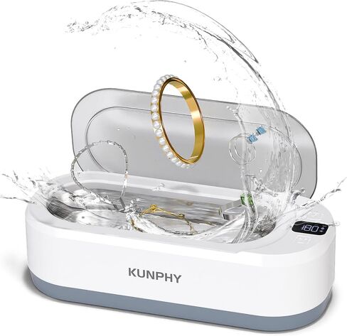 Ultrasonic Cleaner, Professional Jewelry Cleaner 350ML with Timer, Portable Sonic Cleaner Machine Clean Pod for Glasses, Rings, Dentures, Diamonds in Saudi Arabia