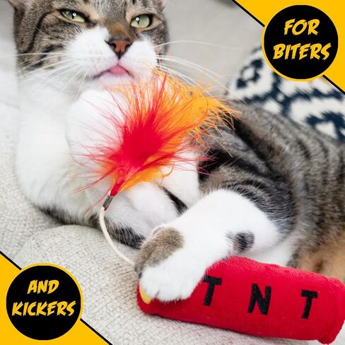 Cigar Fun Cat Toys with Catnip, Soft Fun Cat Kicker Toys to Chase, Exercise, Swatting, Hunting, and Biting for Indoor Cats of All Breeds in Saudi Arabia