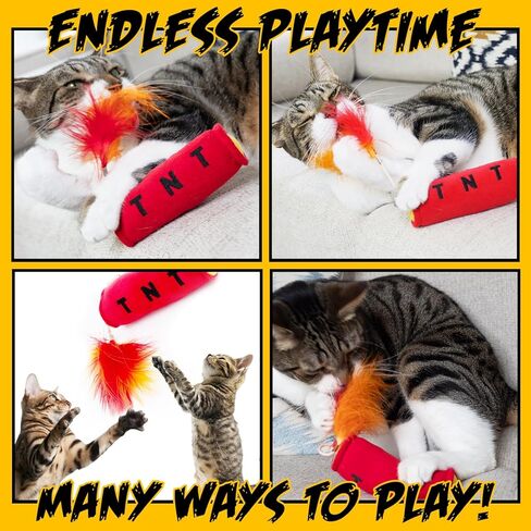 Cigar Fun Cat Toys with Catnip, Soft Fun Cat Kicker Toys to Chase, Exercise, Swatting, Hunting, and Biting for Indoor Cats of All Breeds in Saudi Arabia