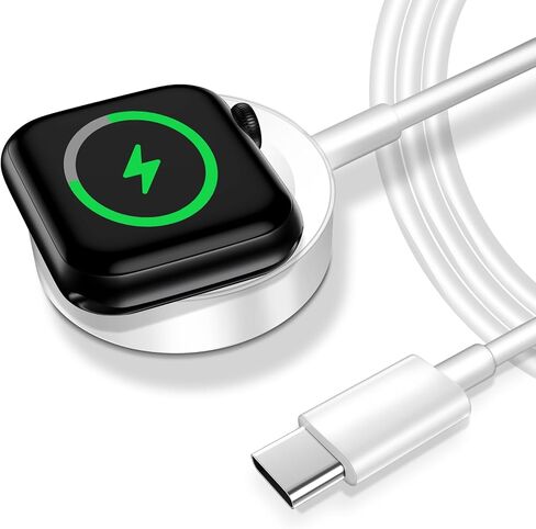 2 Pack,Magnetic Charging Cable for Apple Watch Charger,[USB C Port] Wireless Charger Coaxial Cables Compatible with iWatch Series Ultra2/Ultra/8/7/6/SE/SE2/5/4/3/2[3.3FT/1M],White in Saudi Arabia