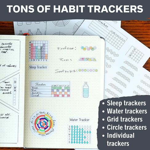 ملصقات مخططة أسبوعية بسيطة للإنتاجية (أسود وأبيض) - 30 ورقة من الملصقات القابلة للكتابة والشفافة - تقويمات صغيرة، متتبع العادات، الأيام، الأرقام - لوازم المجلات المنقطة in Kuwait