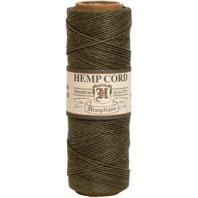 Hemptique 100% Hemp Cord Spool - 62.5 Meter Hemp String - Made with Love - No. 20 ~ 1mm Cord Thread for Jewelry Making, Macrame, Scrapbooking, DIY, & More - Variegated Taffy