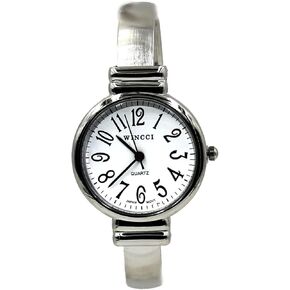 Women's Classic Easy Read Bangle Cuff Watch (Two Tone)