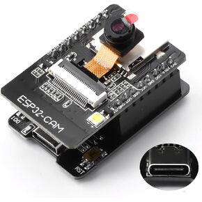 Aideepen ESP32-CAM W-BT Board ESP32-CAM-MB Typ-C to Serial Port CH-340G with OV2640 2MP Camera Module Dual Mode Support NodeMCU.