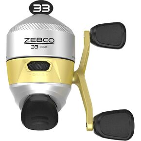 Zebco 33 Gold Spincast Fishing Reel, 3 Ball Bearings, Instant Anti-Reverse with a Smooth Dial-Adjustable Drag, Powerful All-Metal Gears with a Lightweight Graphite Frame, New Model