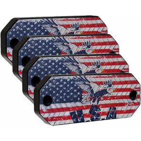 Magnetic Gun Mount for Car,Trucks,Desks,Safes&Walls,Rubber Coated Gun Holder.Gun Magnet Handgun Magnetic Holster Flag 4 Pack