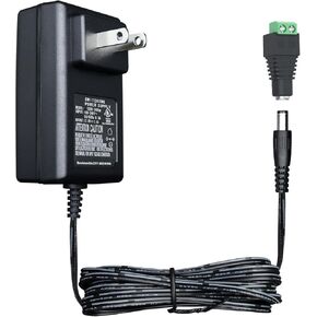 2 Pack 12V 2A Power Supply Adapter, Universal AC 100-240V to DC 12V 2000mA 24W 5.5mm*2.1mm Adapter with DC Female Barrel Connector to Screw Adapter for LED Light Strip, Camera and More, ETL FCC