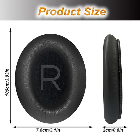 وسائد أذن بديلة لسماعات الرأس Bose QuietComfort 45 (QC45)، وسائد الأذن مع QCSE (QC SE)/رغوة عزل الضوضاء اللاسلكية عالية الكثافة الجديدة QC، مصنوعة من جلد مطاطي بروتيني ناعم in Saudi Arabia