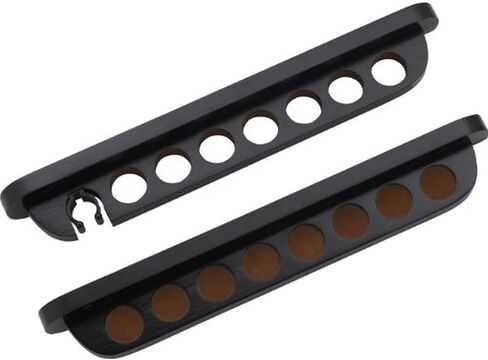 7 Pool Cue Stained Wood Wall Rack with Clip for Bridge Cue in Saudi Arabia