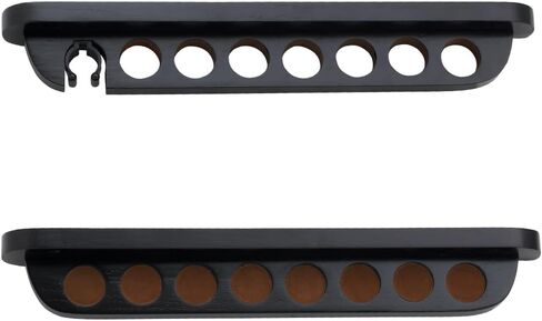 7 Pool Cue Stained Wood Wall Rack with Clip for Bridge Cue in Saudi Arabia