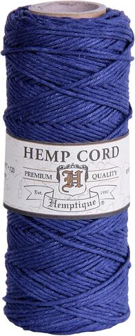 بكرة حبل من القنب بنسبة 100% من Hemptique - سلسلة من القنب بطول 62.5 متر - مصنوعة بحب - رقم 20 ~ 1 مم خيط سلك لصنع المجوهرات، والمكرامية، وسجلات القصاصات، والأعمال اليدوية، والمزيد - حلوى متنوعة in Kuwait