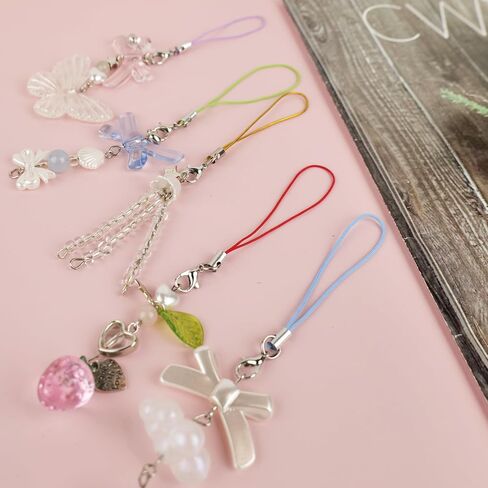 MINI-FACTORY 100PCS DIY Charm Straps with Lobster Clasp Colorful Lanyard Cords for Phone Charms, USB Drives, Keychains, Jewelry Making, Crafts, Purse & Name Tag Accessories in Kuwait