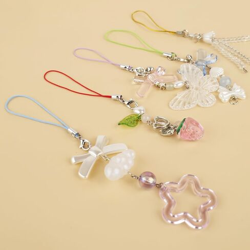 MINI-FACTORY 100PCS DIY Charm Straps with Lobster Clasp Colorful Lanyard Cords for Phone Charms, USB Drives, Keychains, Jewelry Making, Crafts, Purse & Name Tag Accessories in Kuwait