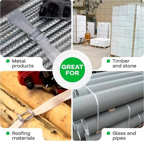 IDL Packaging - B-WCSK.34.250 3/4" x 250' Woven Cord Strapping Kit, 2425 lbs Break Strength. Polyester Cord Strapping Tensioner, Strapping Buckles and Woven Cord Strapping Roll in Saudi Arabia