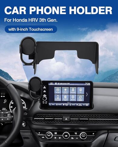 حامل هاتف السيارة Autorder لملحقات 2023 2024 Honda CR-V CRV حامل للهاتف الخلوي مقاس 9 بوصات مع منظم لوحة القيادة بدون استخدام اليدين ودوران 360 درجة in Kuwait