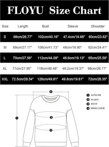 FLOYU Mom Mode Tops Women Mom Sweatshirt وردي كم طويل رقبة دائرية، بلوزة أمي in Kuwait