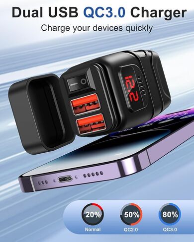 شاحن USB للدراجات النارية من EXTRACTME، شاحن USB مزدوج من النوع C PD وشحن سريع 3.0 للدراجات النارية مع الفولتميتر ومفتاح التشغيل/الإيقاف، ملحقات الدراجات النارية المقاومة للماء للهاتف والكمبيوتر اللوحي ونظام تحديد المواقع وما إلى ذلك in Kuwait