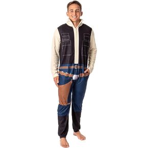 INTIMO Star Wars Mens' Movie Film Han Solo Character Costume Footless Sleep Union Suit