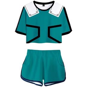 Boku No Hero Academia 2 Piece Outfit Shorts Shirt Halloween Cosplay Costume