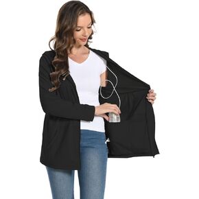 Post Mastectomy Shirts with Drain Pockets Breast Recovery Must Haves Soft Comfortable Long Sleeve Zip Up Hoodies