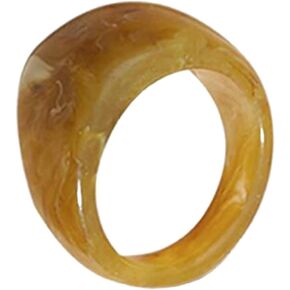 Acrylic Resin Plastic Imitation Jade Wedding Statement Cocktail Party Holiday Anniversary Ring