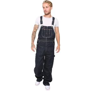 SKYLINEWEARS Men's Denim Dungarees Jeans Bib and Brace Overall Pro Heavy Duty Workwear Pants