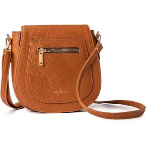 Kedzie Camden Classic Mini Messenger in Vegan Leather Crossbody Bag Cell Phone Purse for Women