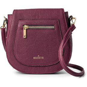 حقيبة Kedzie Camden Classic Mini Messenger من الجلد النباتي ومحفظة للهاتف الخلوي للنساء