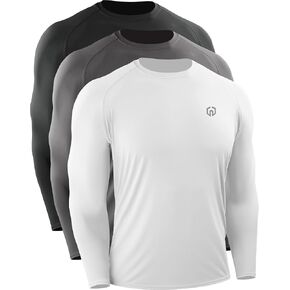 NELEUS Men's Dry Fit Long Sleeve Athletic Running Shirts in Kuwait