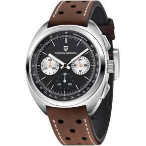 HaiQin Pagani Design 1782 Men's Vintage Quartz Chronograph Watch AR Synthetic Sapphire VK63 Movement 100m Waterproof Multifunctional Sport Analog WristWatches