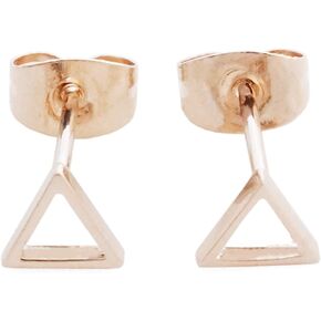 HONEYCAT Mini Outline Triangle Stud Earrings in Gold, Rose Gold, or Silver | Minimalist, Delicate Jewelry