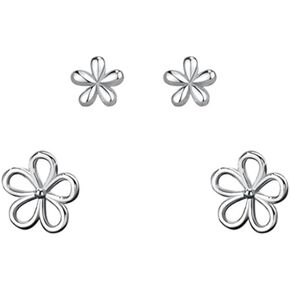 2 Pairs of Mini Daisy Flower Stud Earrings Dainty 925 Sterling Silver Cute Sunflowers Studs for Women Teen Girls Hypoallergenic Sensitive Ears Cartilage Helix Conch Piercing Studs Birthday Jewelry Set Gifts