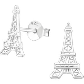 AUBE JEWELRY Hypoallergenic 925 Sterling Silver Eiffel Tower Statue Stud Earrings for Women in Kuwait