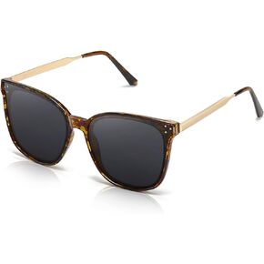 SUNGAIT Vintage Square Sunglasses for Women Men,Retro Round Polarized Shades Lightweight TR90 Frame UV400 Sun Glasses